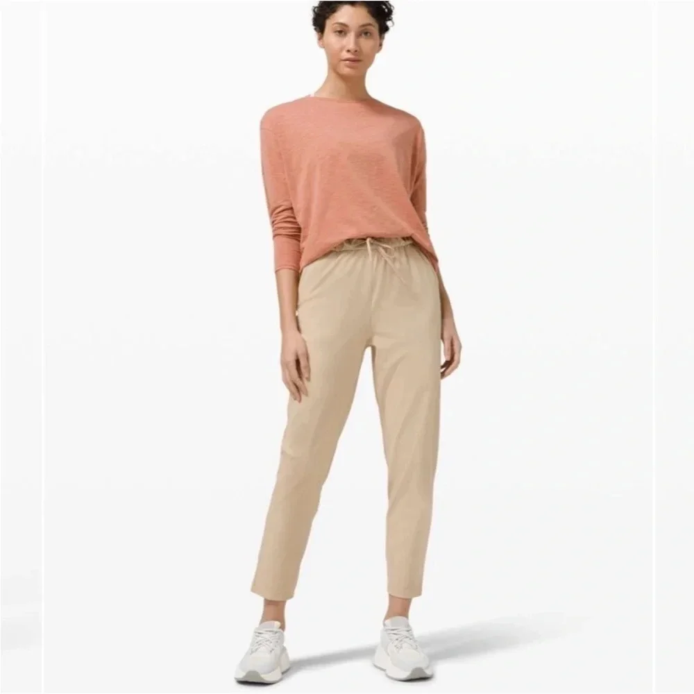 Lululemon Keep‎ Moving Pant 7/8 High-Rise Trench Tan 8